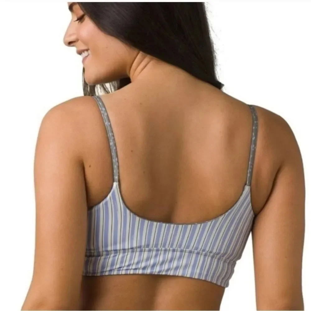 Prana Willow Falls Reversible Bikini Top Sz Sm Army Spots UPF 50+